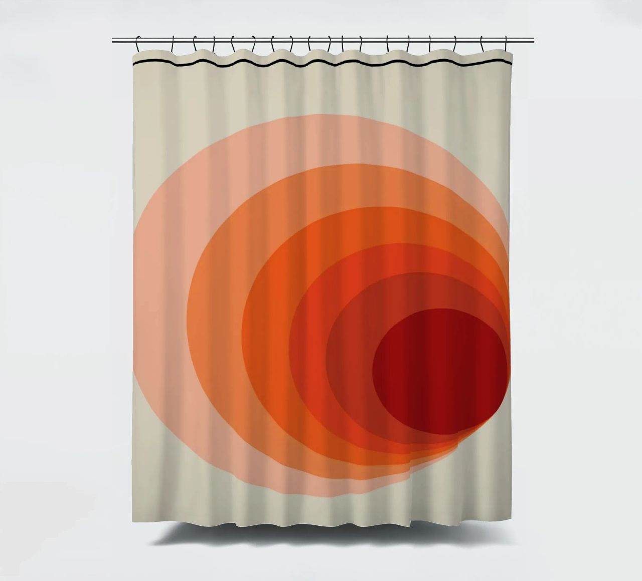 Bauhaus 1923 Ausstellungsplakat Kreis Farbverlauf Duschvorhang von NorwesClub