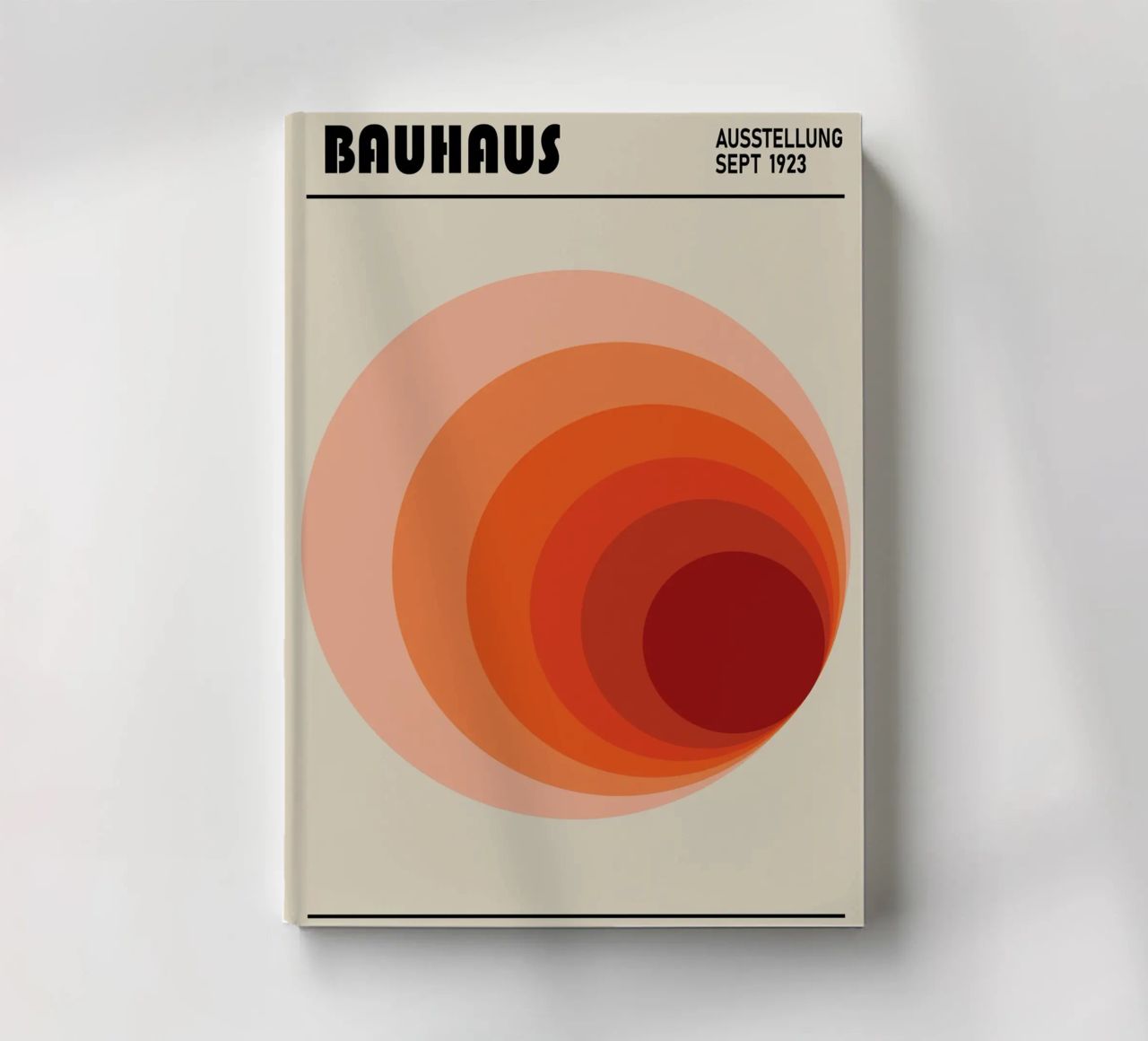 Bauhaus 1923 Ausstellungsplakat Kreis Farbverlauf Notizbuch von NorwesClub
