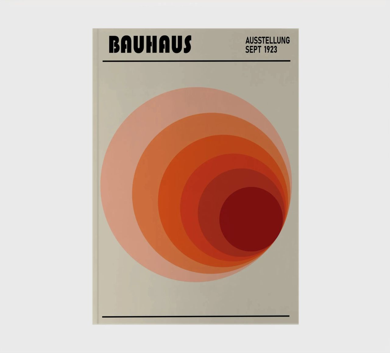 Bauhaus 1923 Ausstellungsplakat Kreis Farbverlauf Notizbuch von NorwesClub