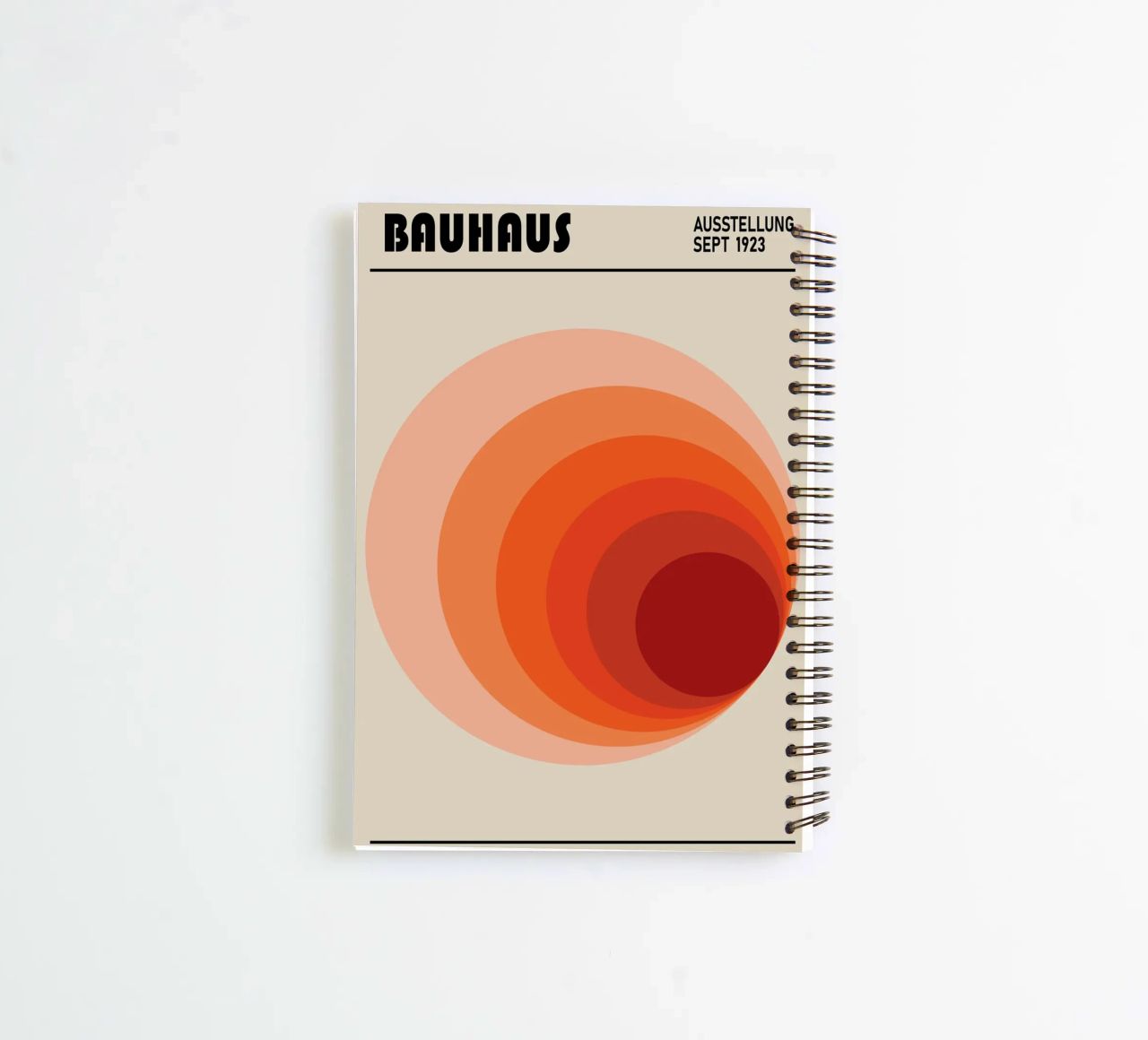 Bauhaus 1923 Ausstellungsplakat Kreis Farbverlauf Ringbuch von NorwesClub