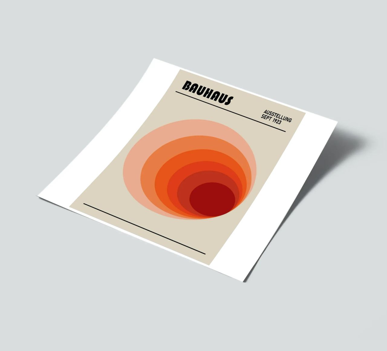 Bauhaus 1923 Ausstellungsplakat Kreis Farbverlauf Stickerbogen von NorwesClub