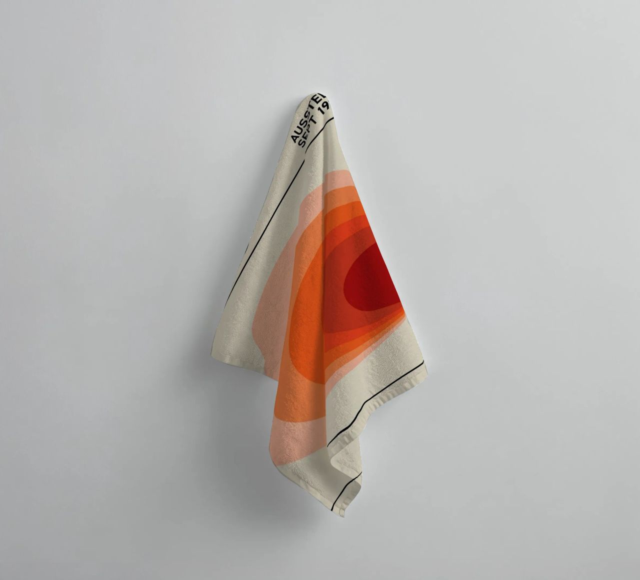 Bauhaus 1923 Ausstellungsplakat Kreis Farbverlauf Handtuch von NorwesClub