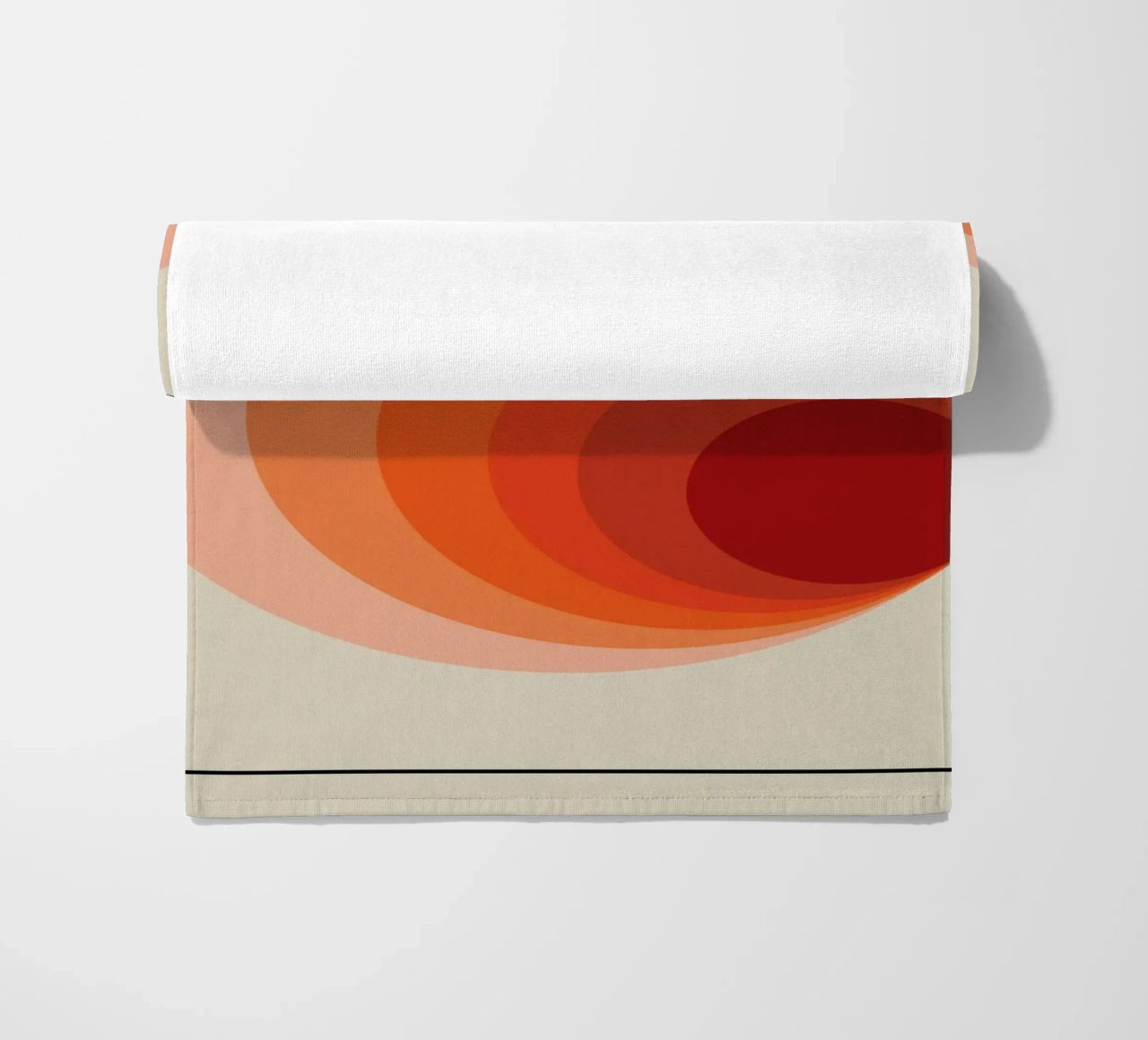 Bauhaus 1923 Ausstellungsplakat Kreis Farbverlauf Strandtuch von NorwesClub