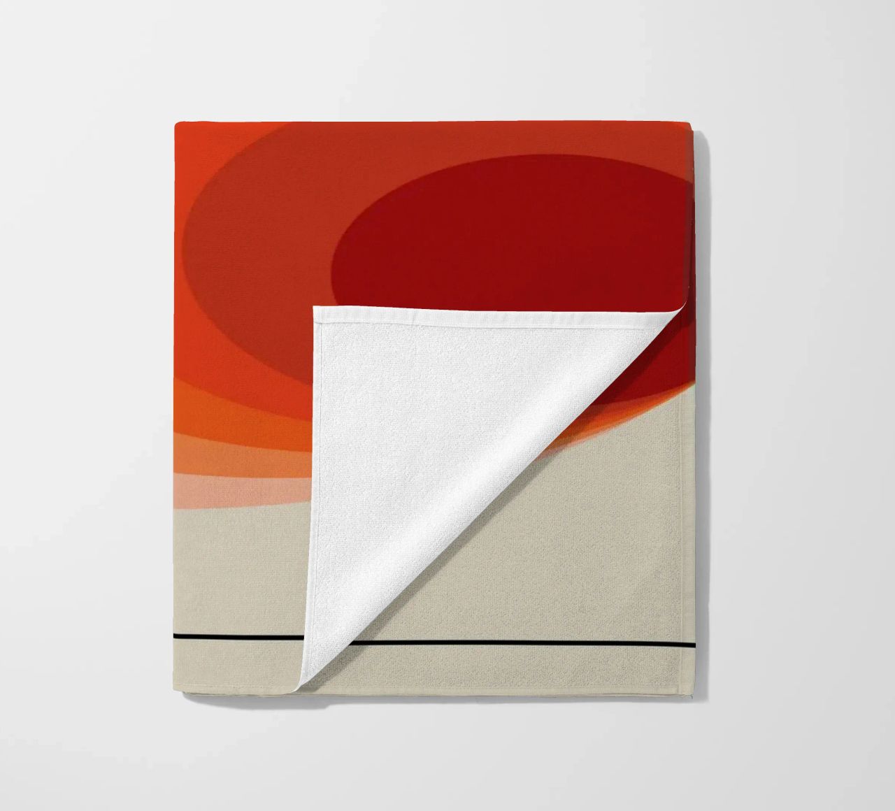 Bauhaus 1923 Ausstellungsplakat Kreis Farbverlauf Strandtuch von NorwesClub