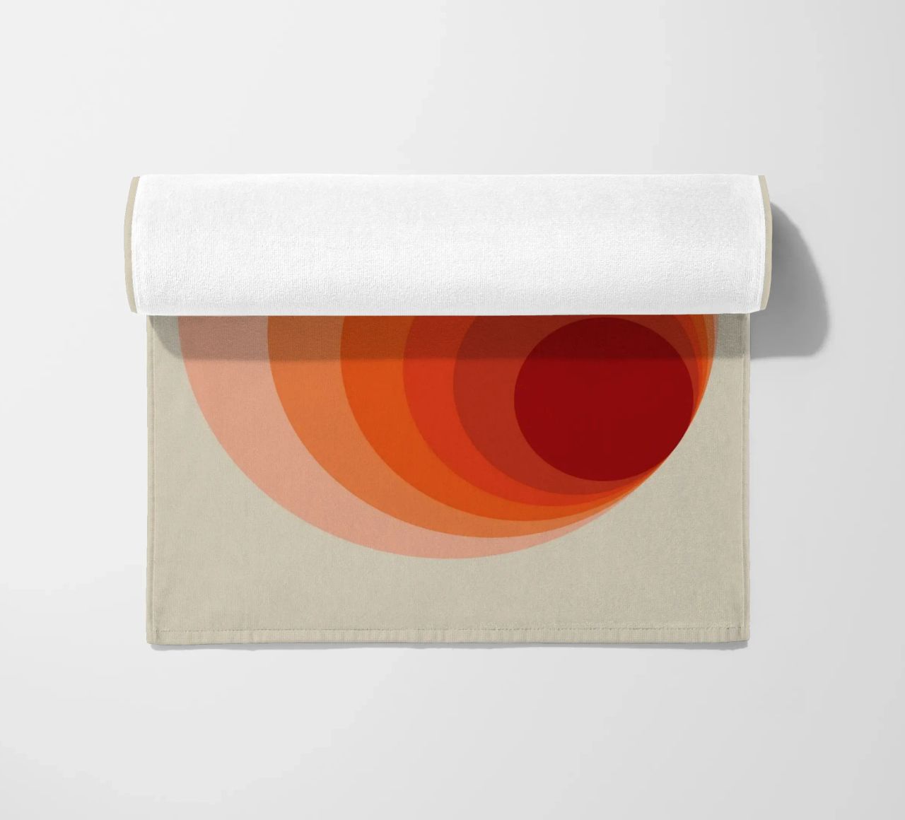 Bauhaus 1923 Ausstellungsplakat Kreis Farbverlauf Strandtuch von NorwesClub