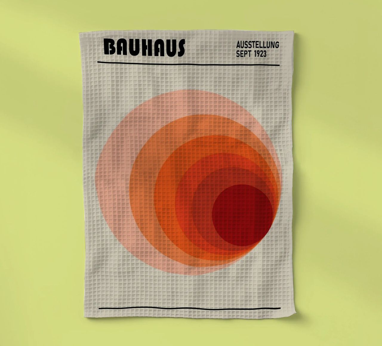 Bauhaus 1923 Ausstellungsplakat Kreis Farbverlauf Geschirrtuch von NorwesClub