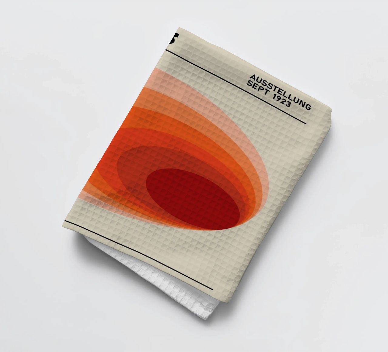 Bauhaus 1923 Ausstellungsplakat Kreis Farbverlauf Geschirrtuch von NorwesClub