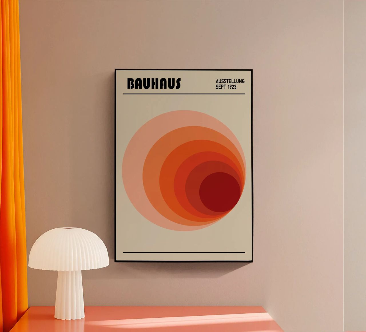 Bauhaus 1923 Ausstellungsplakat Kreis Farbverlauf Acryl-Glas von NorwesClub