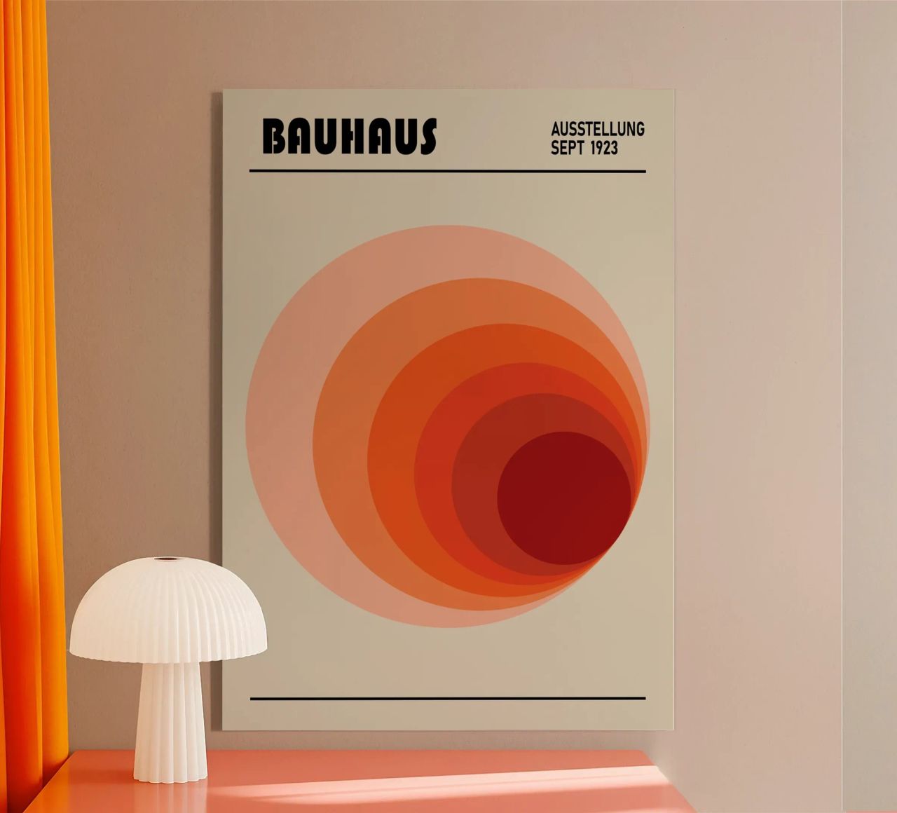Bauhaus 1923 Ausstellungsplakat Kreis Farbverlauf Acryl-Glas von NorwesClub
