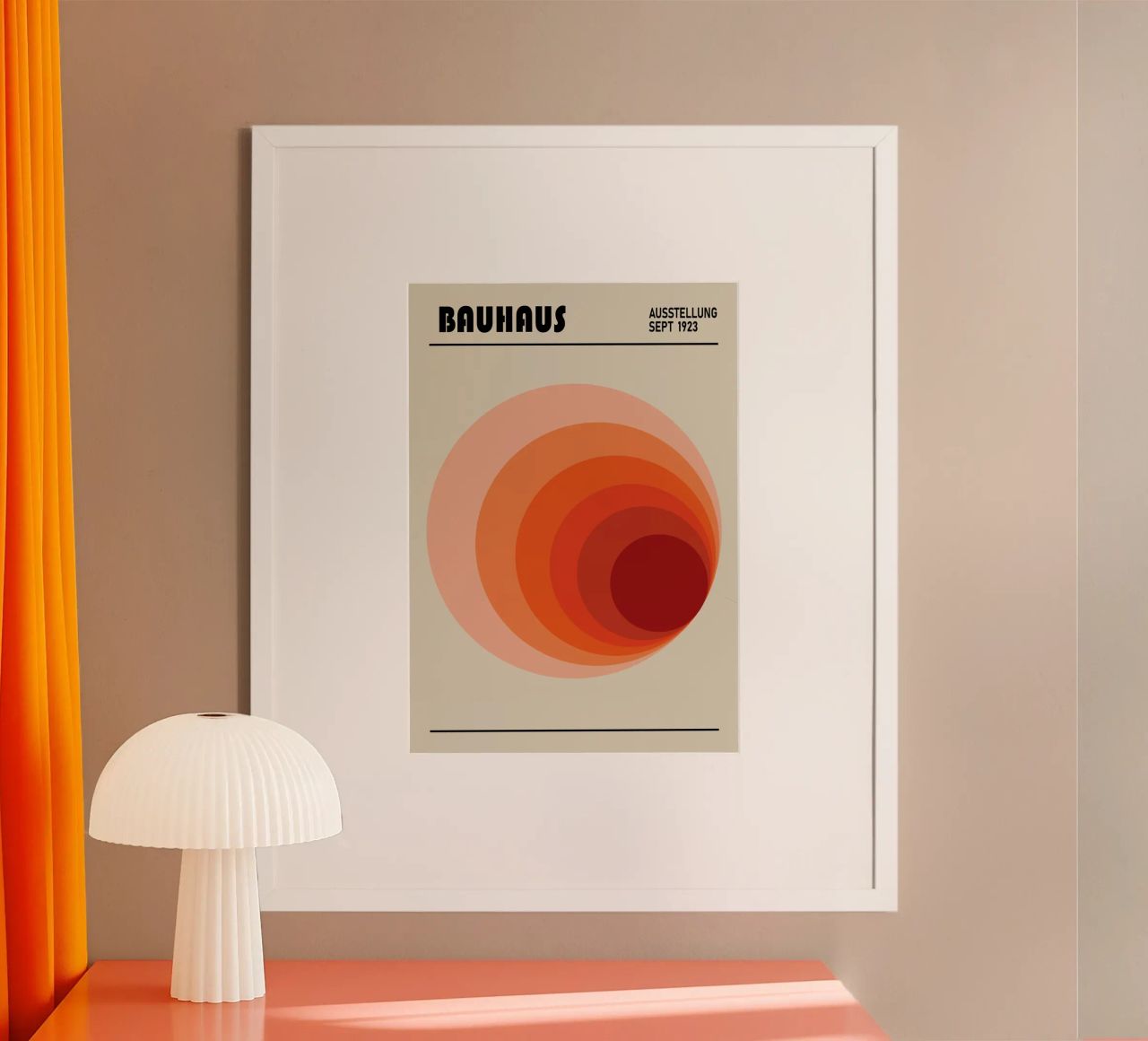 Bauhaus 1923 Ausstellungsplakat Kreis Farbverlauf Poster von NorwesClub