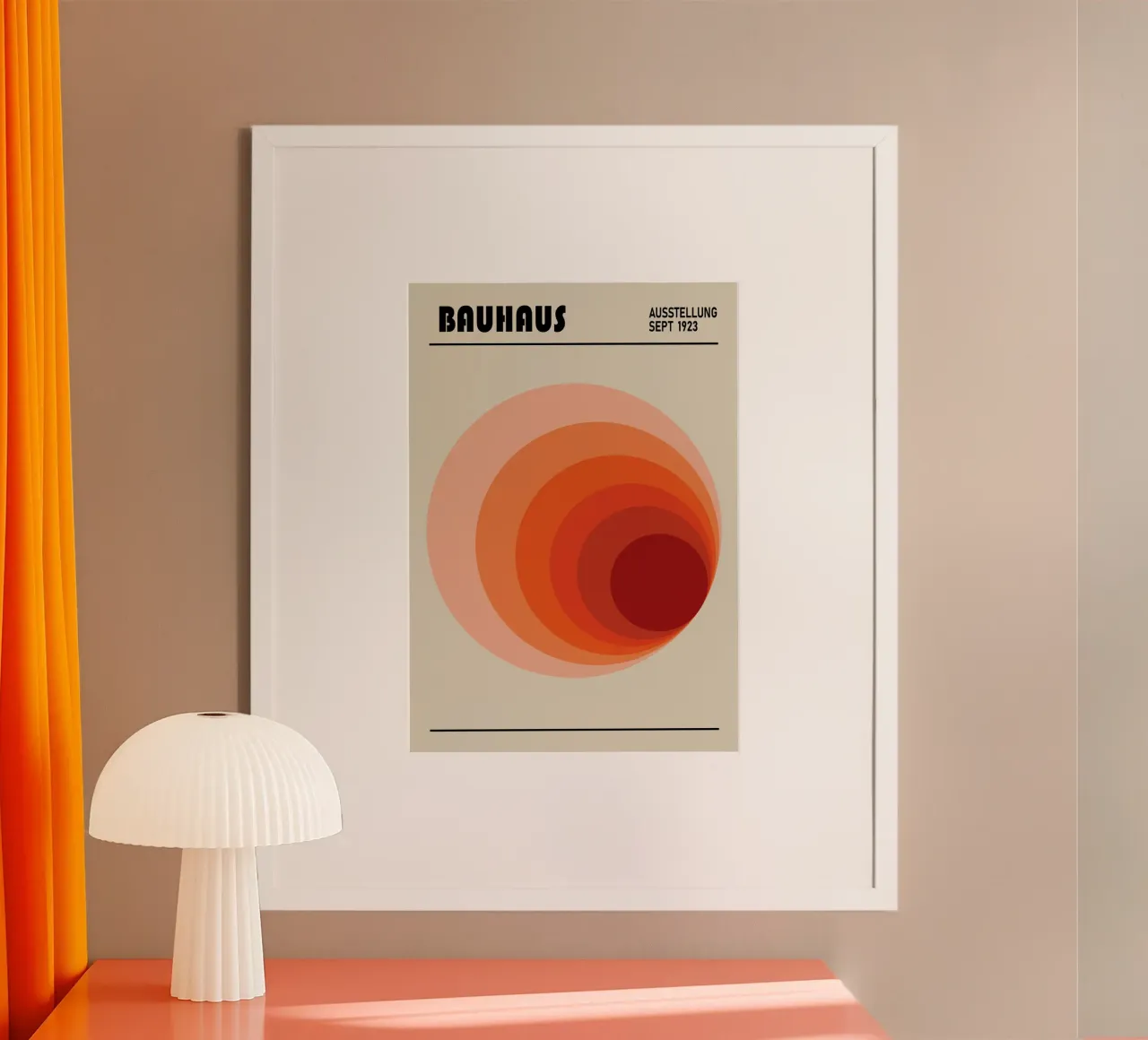 Bauhaus 1923 Manifesto espositivo Cerchio Gradiente poster con telaio in plastica da NorwesClub