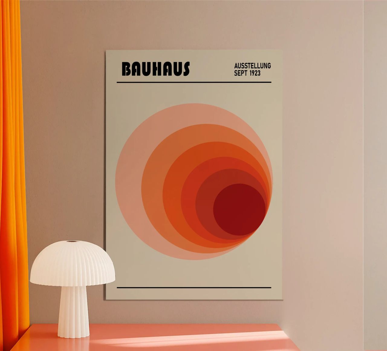 Bauhaus 1923 Ausstellungsplakat Kreis Farbverlauf Poster von NorwesClub