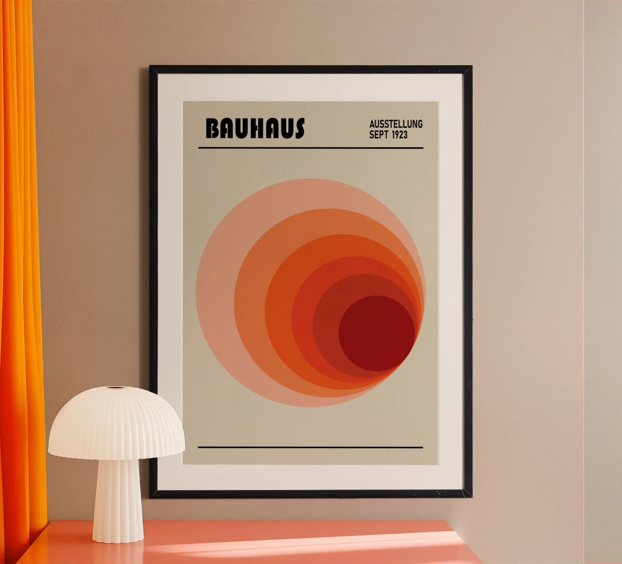 Bauhaus 1923 Ausstellungsplakat Kreis Farbverlauf Poster von NorwesClub
