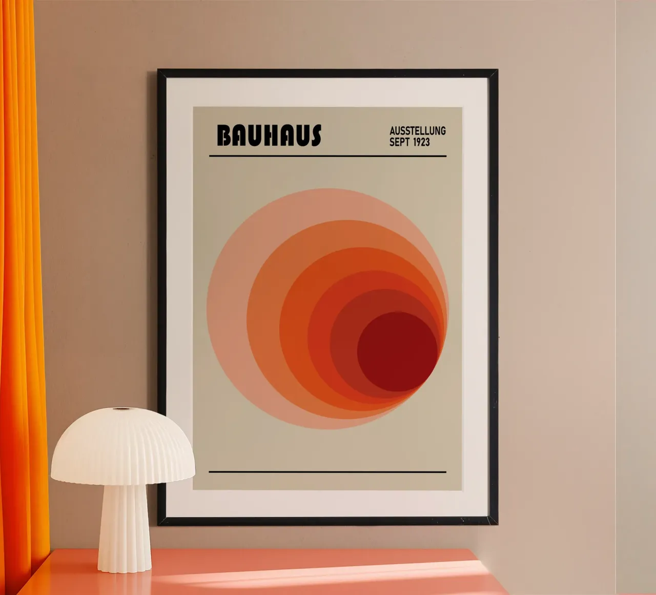 Bauhaus 1923 Manifesto espositivo Cerchio Gradiente poster con telaio in plastica da NorwesClub