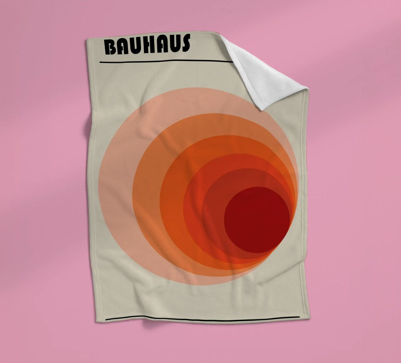 Bauhaus 1923 Ausstellungsplakat Kreis Farbverlauf Fleecedecke von NorwesClub