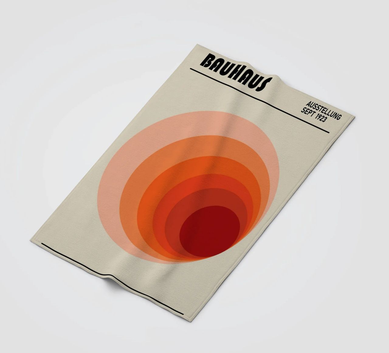 Bauhaus 1923 Ausstellungsplakat Kreis Farbverlauf Fleecedecke von NorwesClub