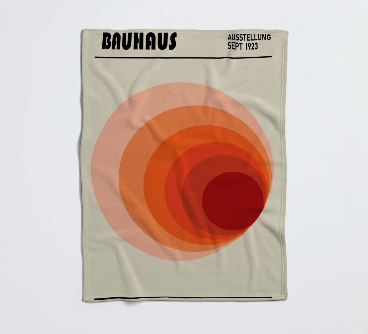 Bauhaus 1923 Ausstellungsplakat Kreis Farbverlauf Fleecedecke von NorwesClub