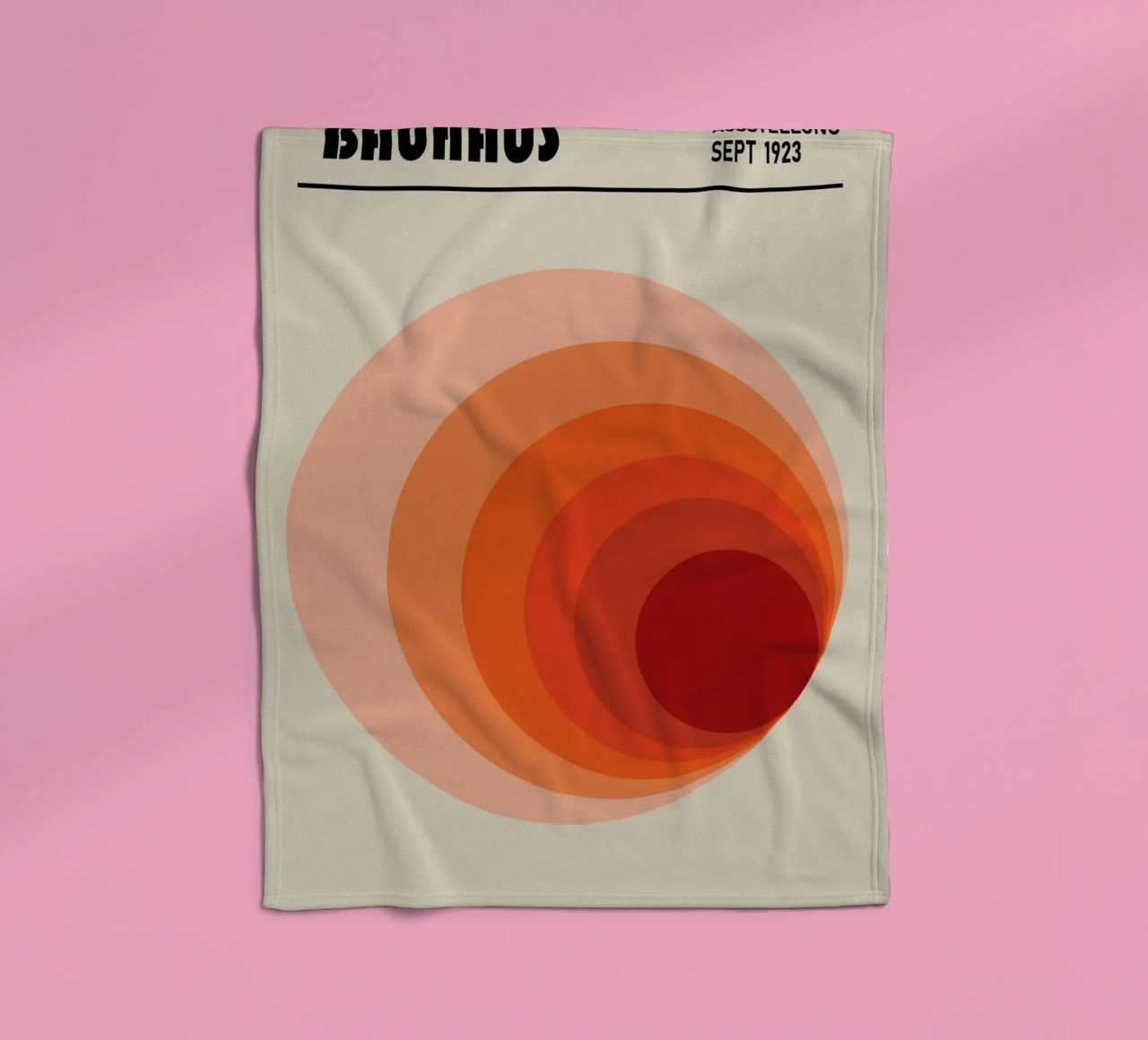 Bauhaus 1923 Ausstellungsplakat Kreis Farbverlauf Fleecedecke von NorwesClub