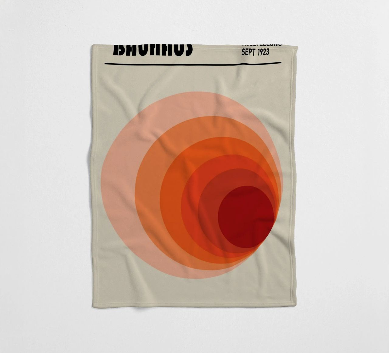 Bauhaus 1923 Ausstellungsplakat Kreis Farbverlauf Fleecedecke von NorwesClub