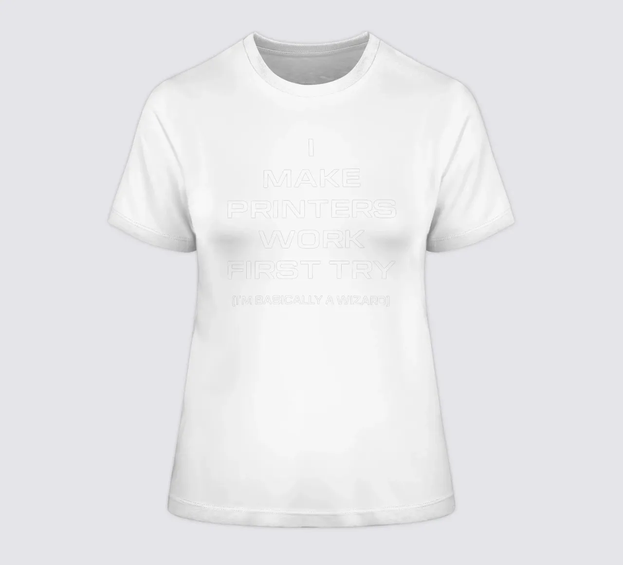 Lustiger Drucker Computer Geek Tech Nerd Design Frauen T-Shirt von sillyindustries