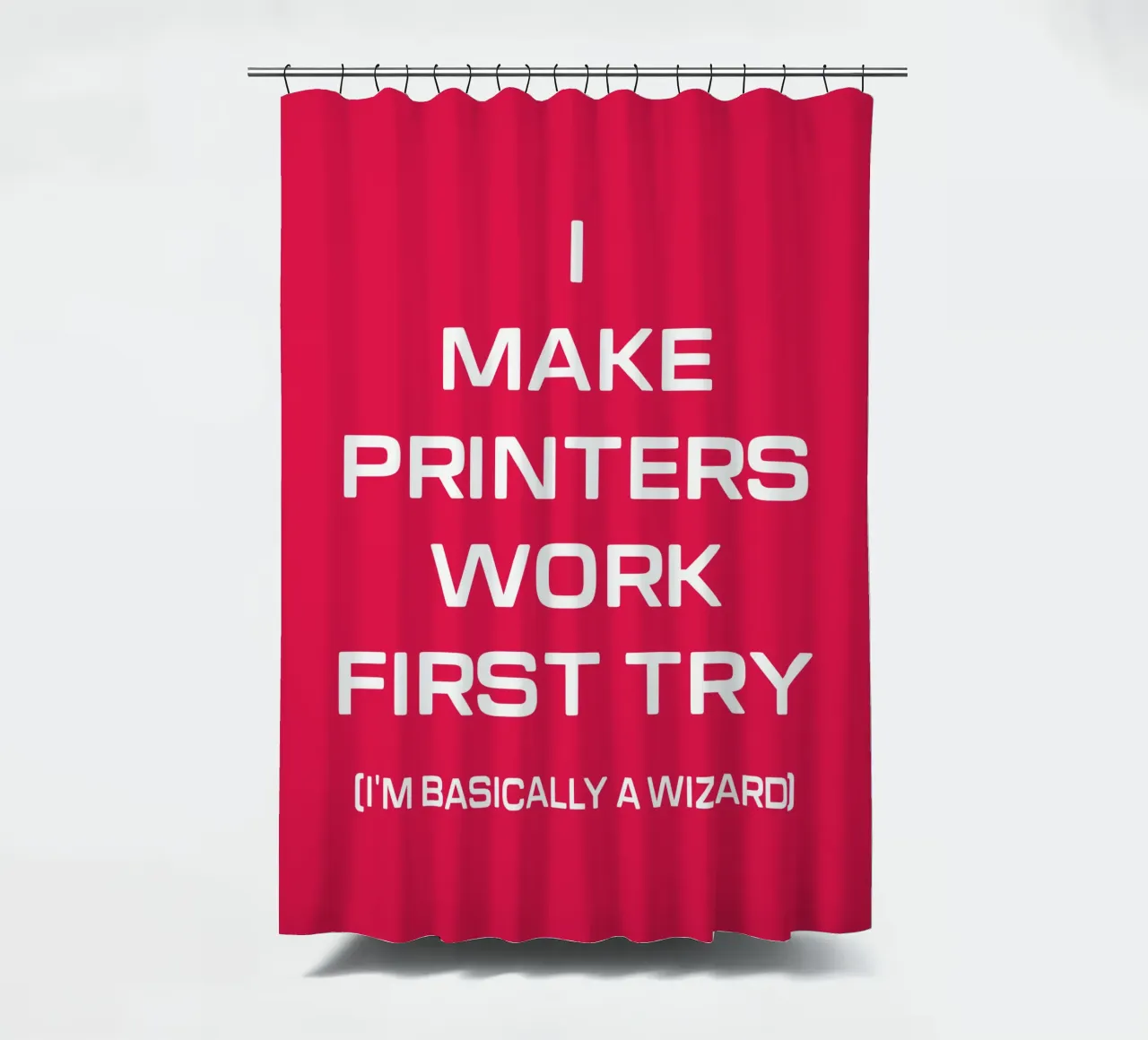 Grappige Printer Computer Geek Tech Nerd Ontwerp douchegordijn van sillyindustries