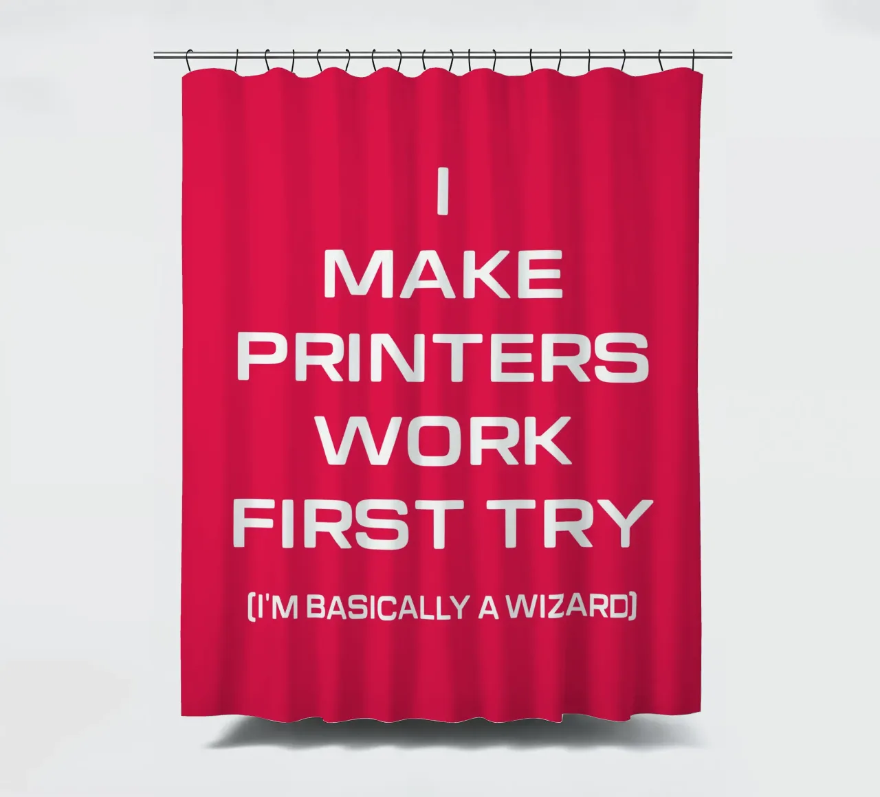 Grappige Printer Computer Geek Tech Nerd Ontwerp douchegordijn van sillyindustries
