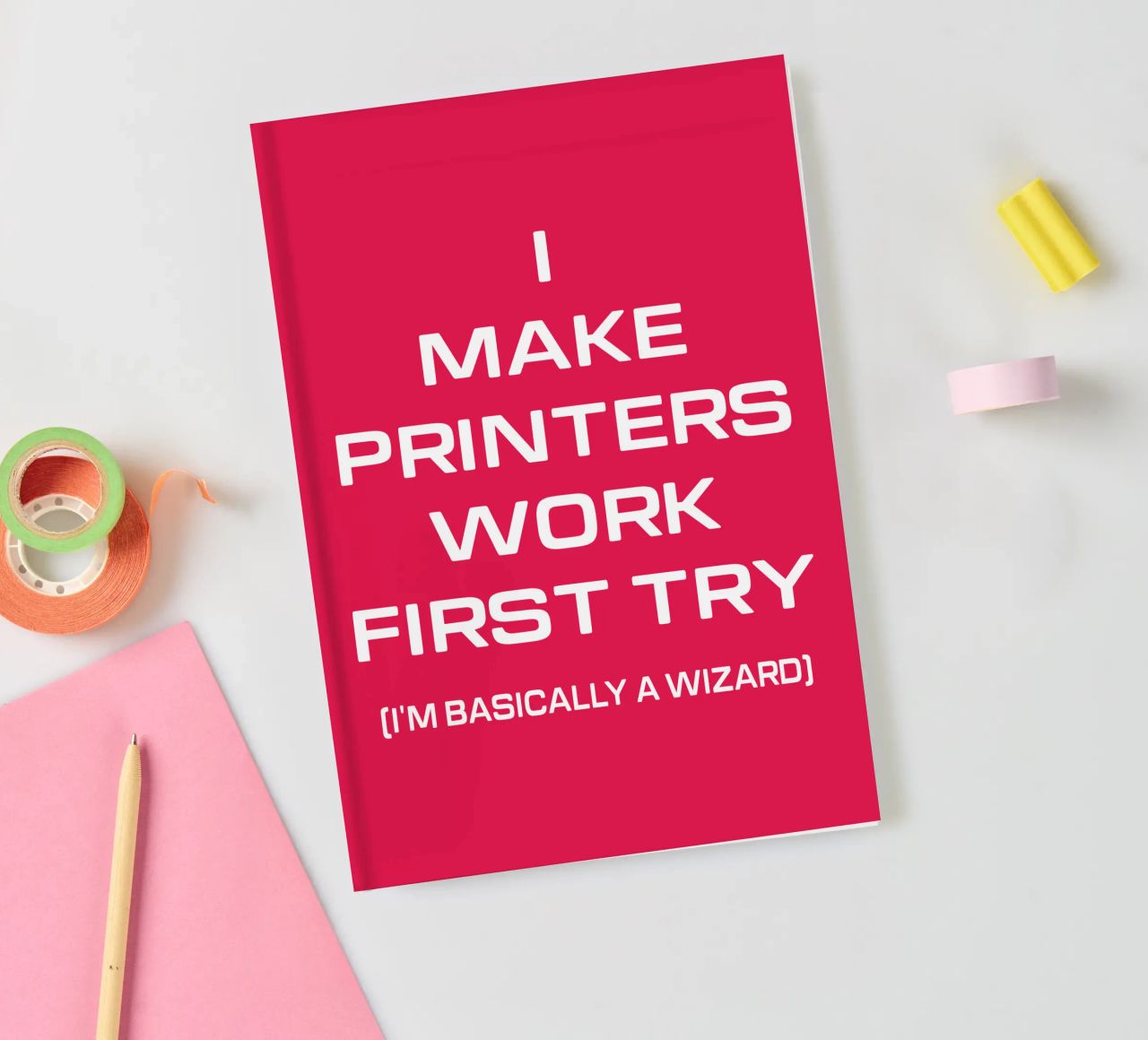 Funny Printer Computer Geek Tech Nerd Design notebook by sillyindustries