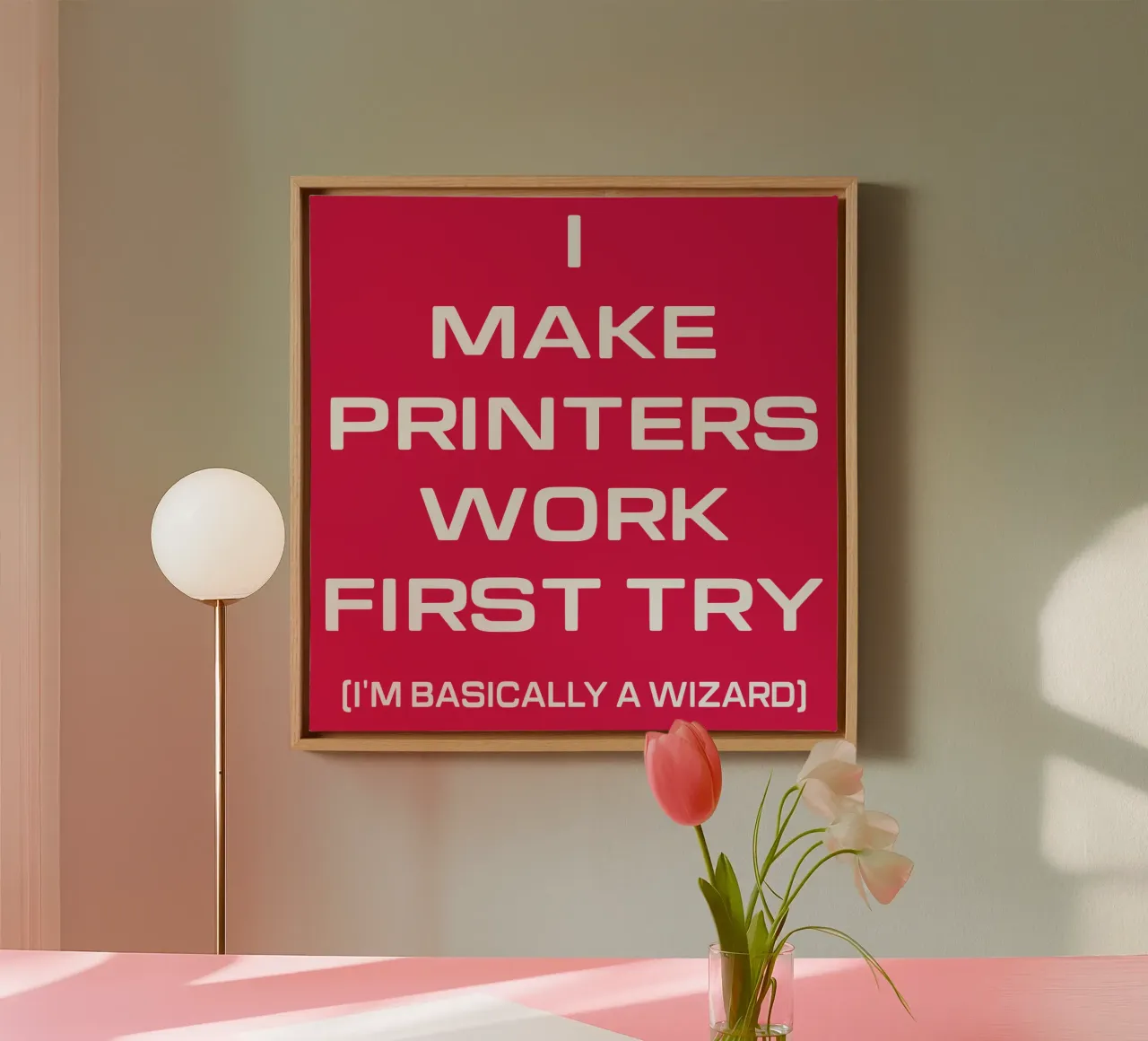 Lustiger Drucker Computer Geek Tech Nerd Design Leinwand von sillyindustries