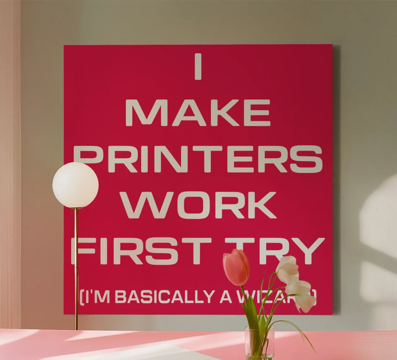 Lustiger Drucker Computer Geek Tech Nerd Design Leinwand von sillyindustries