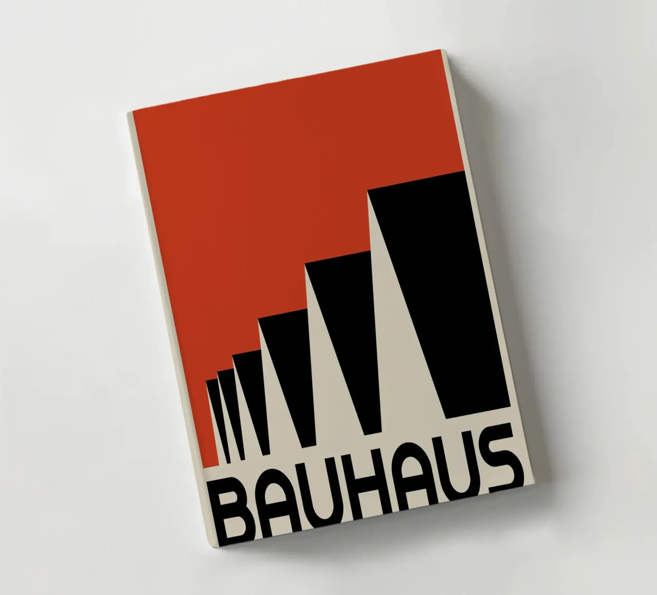 Bauhaus Architecture Geometric Triangles Red Print notebook by NorwesClub