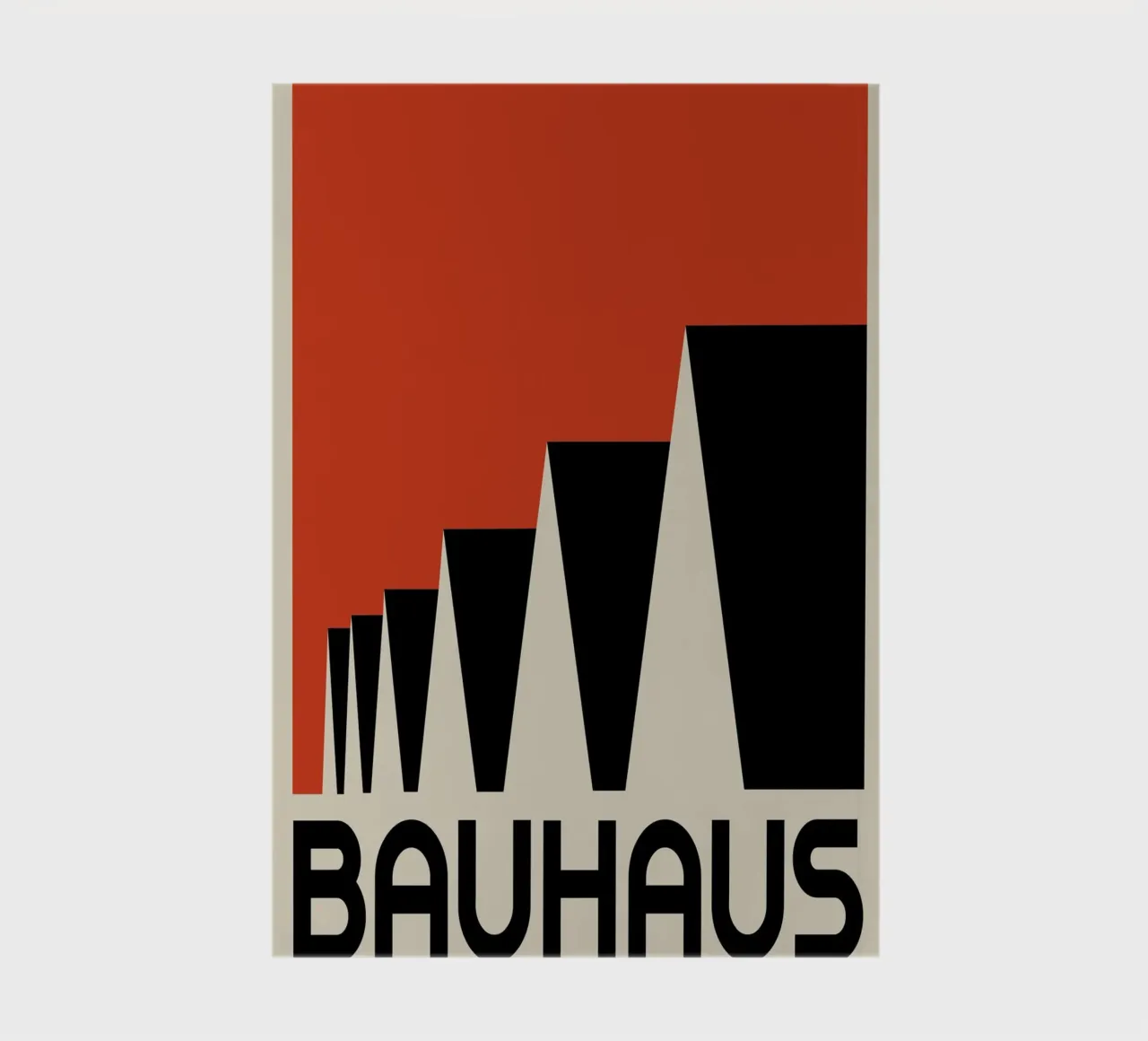 Bauhaus Architecture Geometric Triangles Red Print notebook by NorwesClub