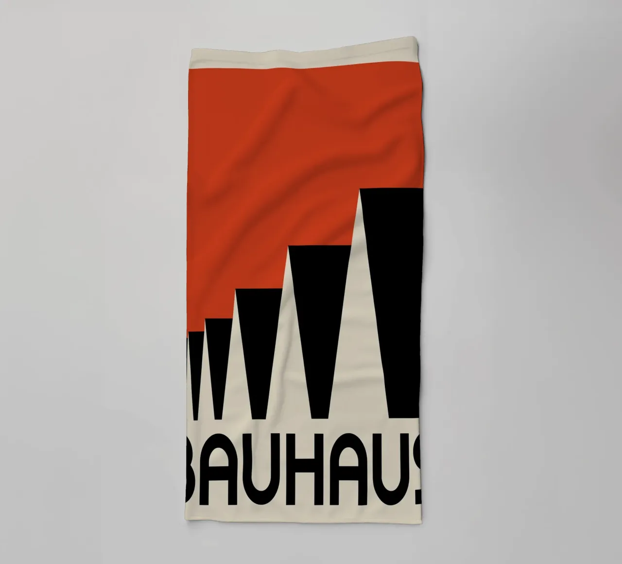 Bauhaus Architecture Geometric Triangles Red Print towel by NorwesClub