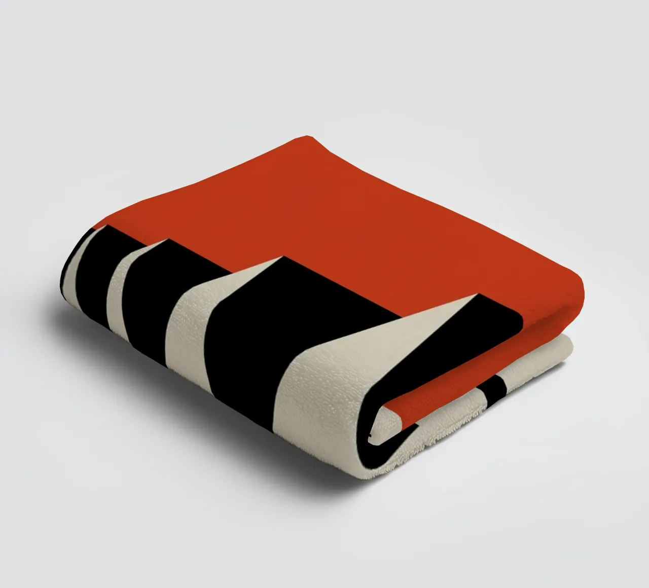 Bauhaus Architecture Geometric Triangles Red Print towel by NorwesClub