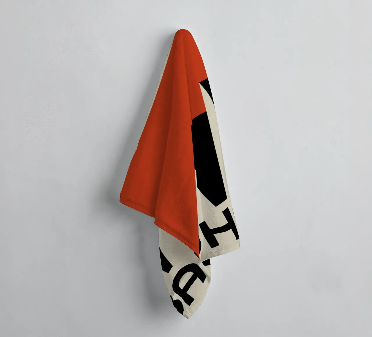 Bauhaus Architecture Geometric Triangles Red Print towel by NorwesClub