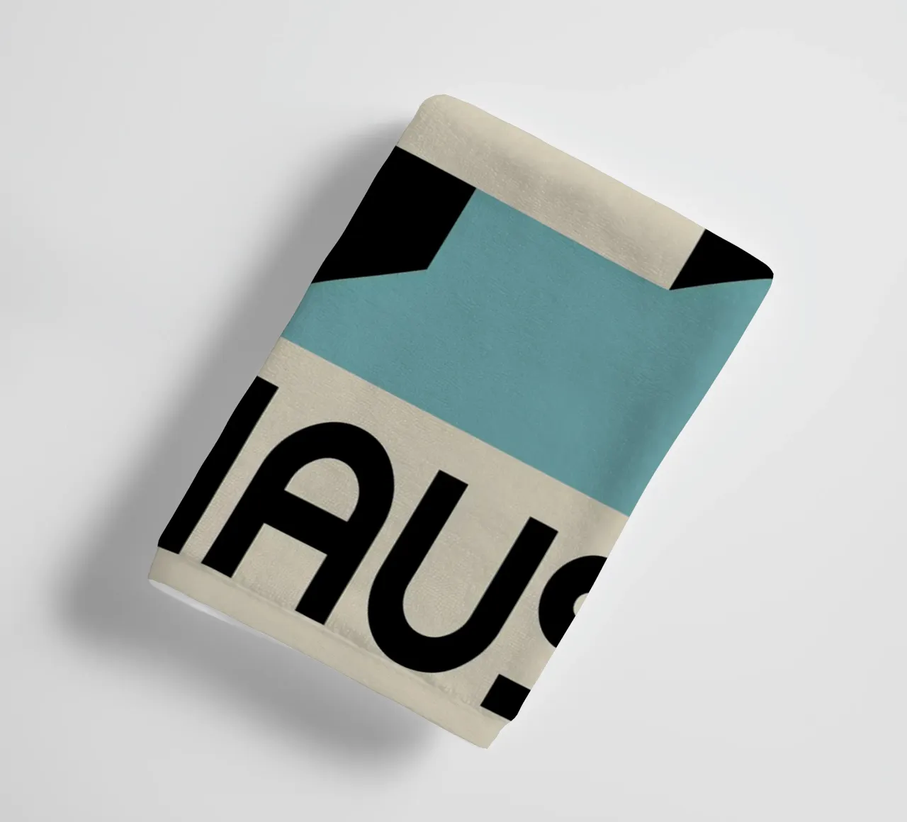 Bauhaus Forme geometriche 3D Stampa blu verde acqua asciugamano da bagno da NorwesClub