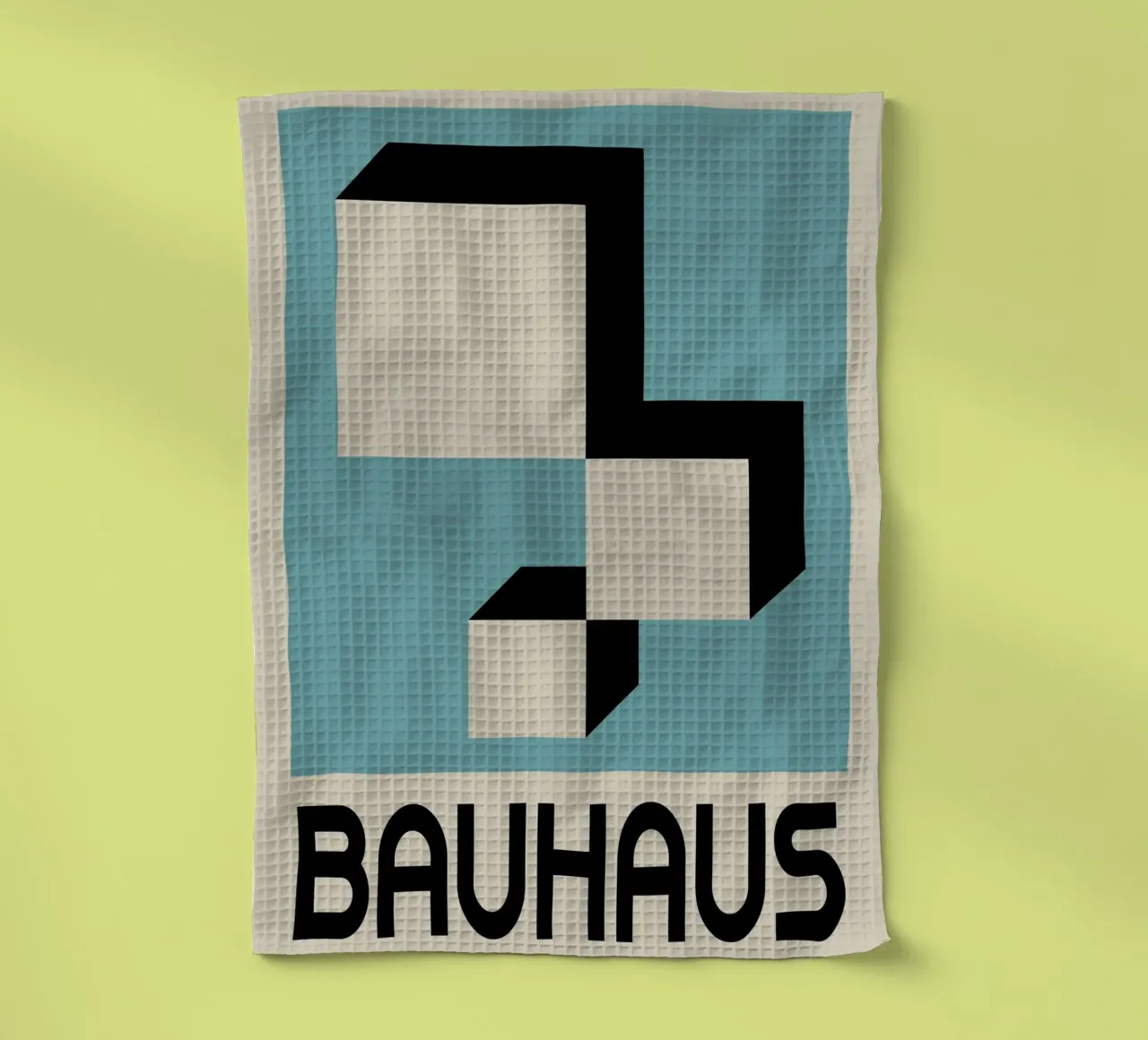 Bauhaus Forme geometriche 3D Stampa blu verde acqua canovaccio da cucina da NorwesClub