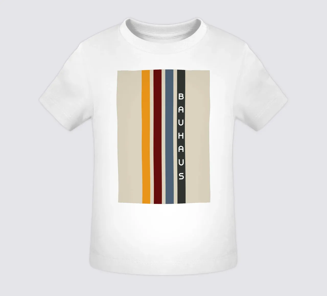 Bauhaus Vertical Stripes Color Block Minimalist Print baby t-shirt by NorwesClub