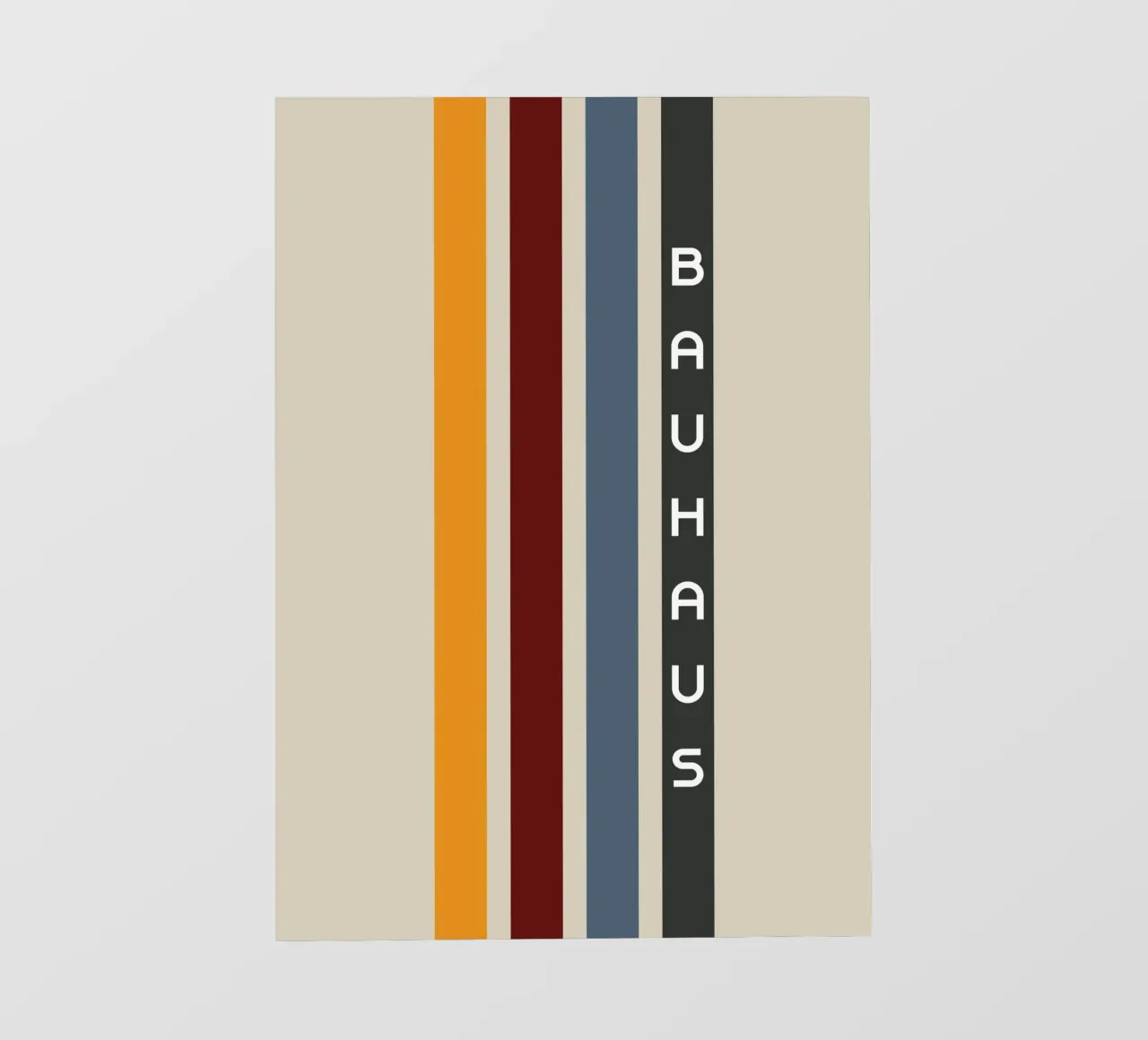 Bauhaus Vertical Stripes Color Block Minimalist Print (en anglais) papier peint photo de NorwesClub