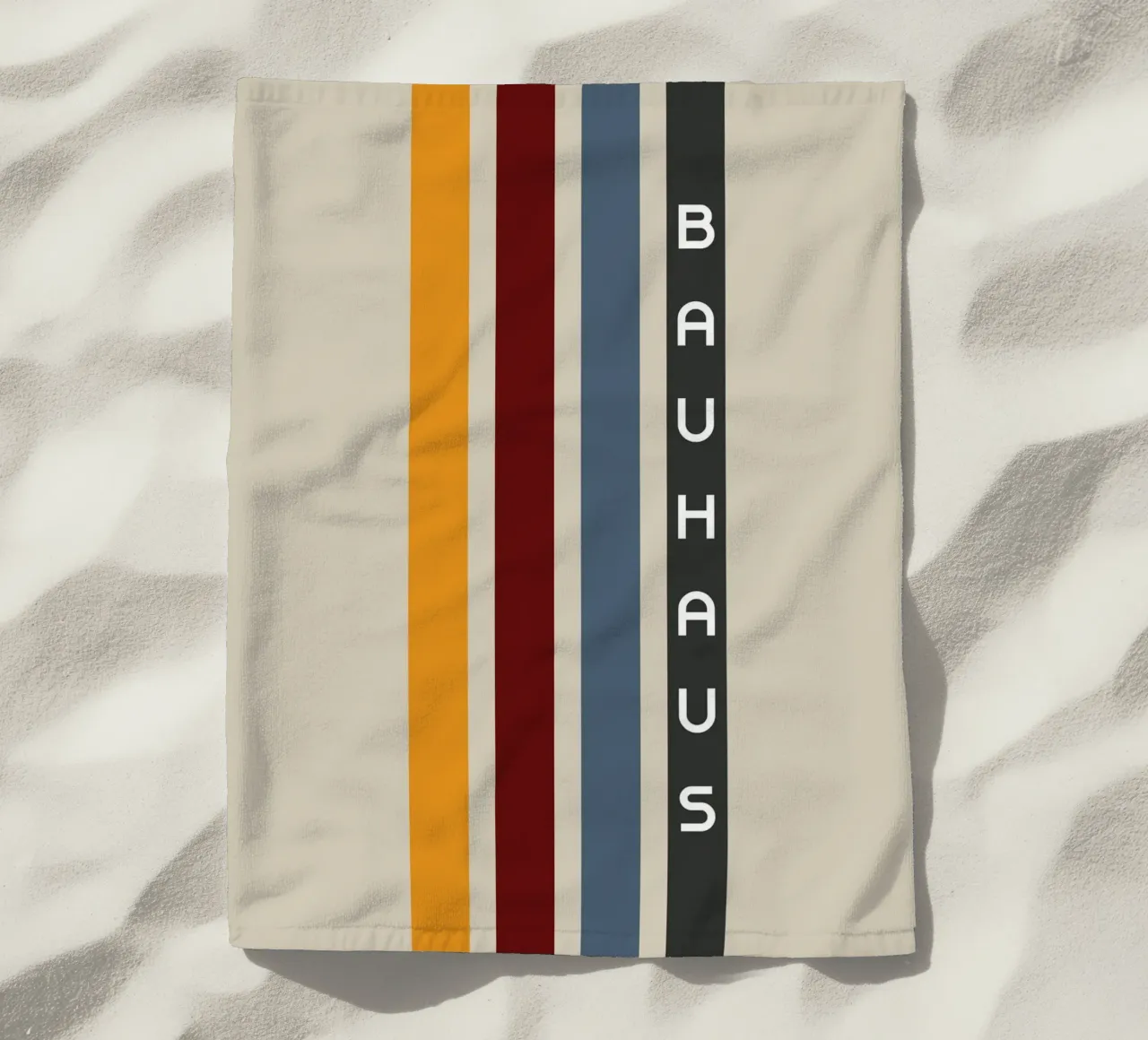 Bauhaus Vertical Stripes Color Block Minimalist Print beach towel by NorwesClub