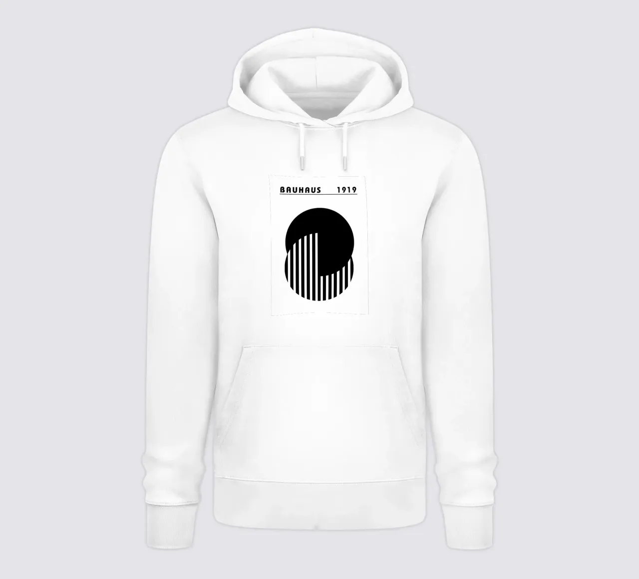 Bauhaus 1919 Poster Black White Circles Print sweat à capuche de NorwesClub