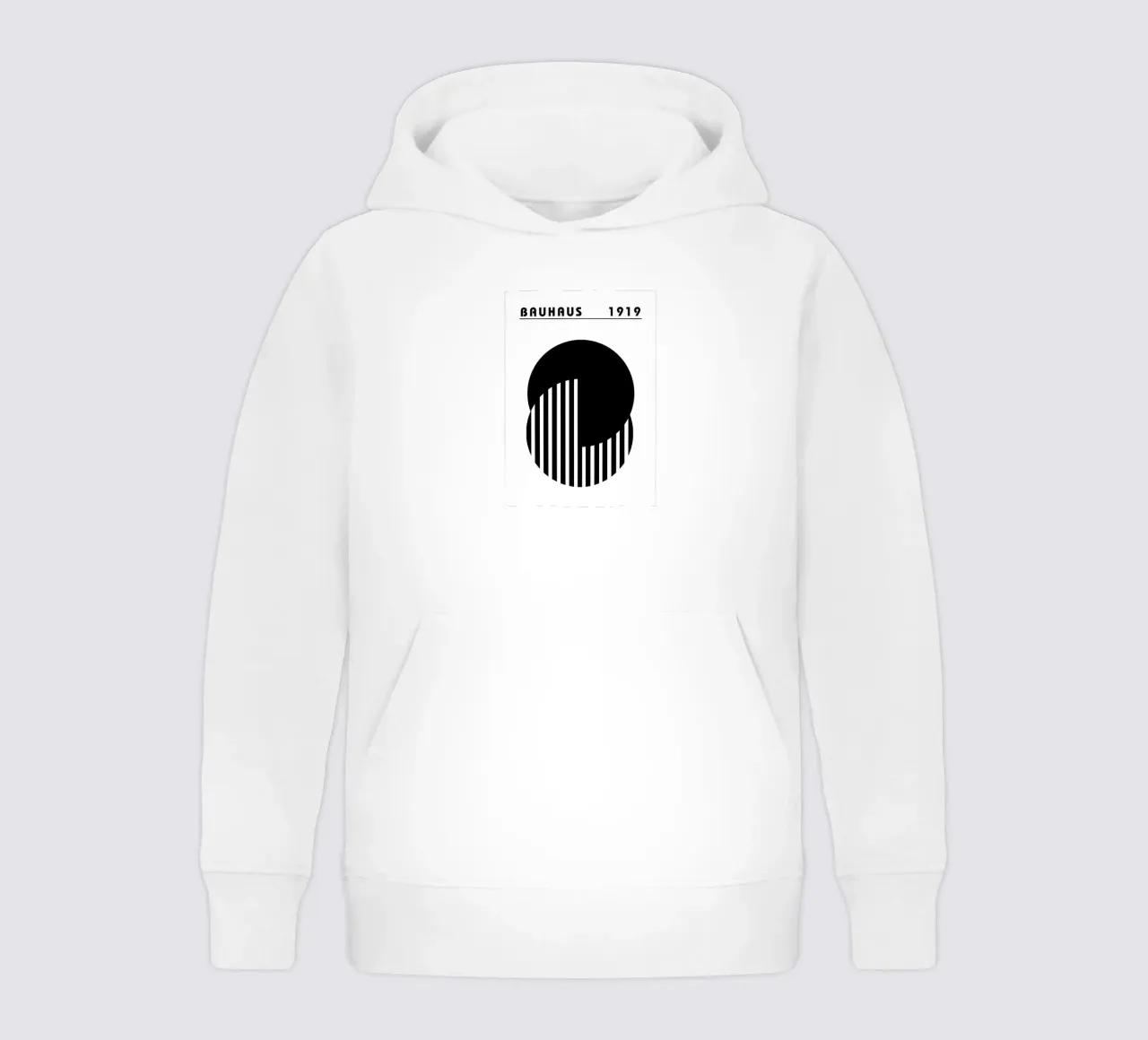 Bauhaus 1919 Poster Black White Circles Print sweat à capuche enfant de NorwesClub