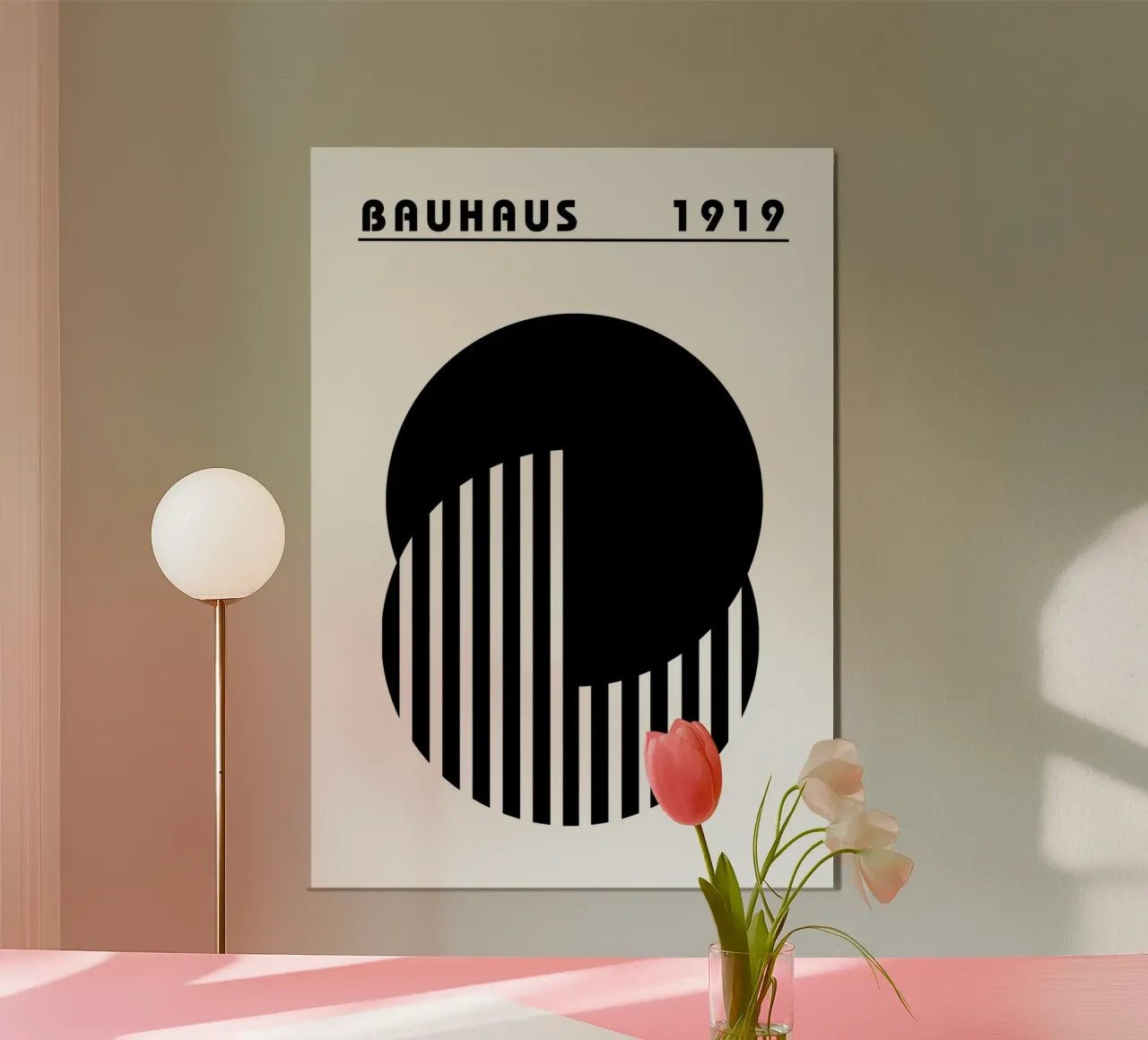 Bauhaus 1919 Poster Cerchi bianchi e neri Stampa carta hahnemühle da NorwesClub