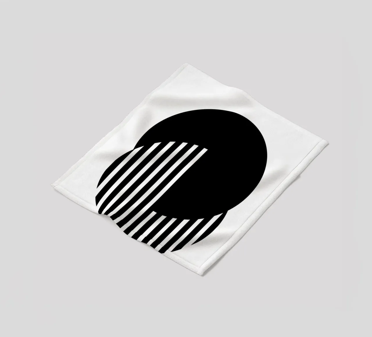 Bauhaus 1919 Poster Black White Circles Print plaid polaire de NorwesClub