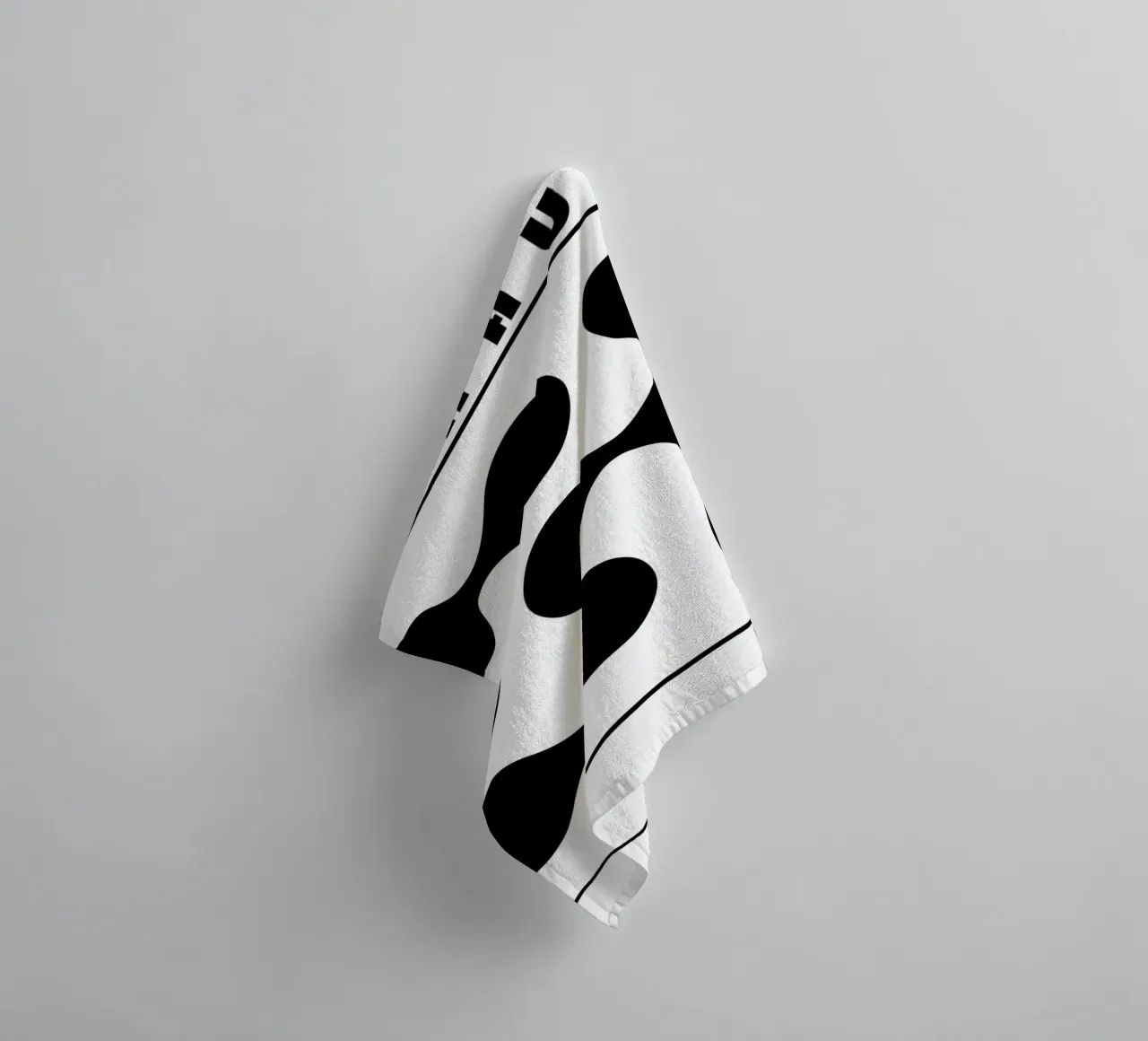Bauhaus 1919 Forme geometriche Nero Bianco Stampa asciugamano da bagno da NorwesClub