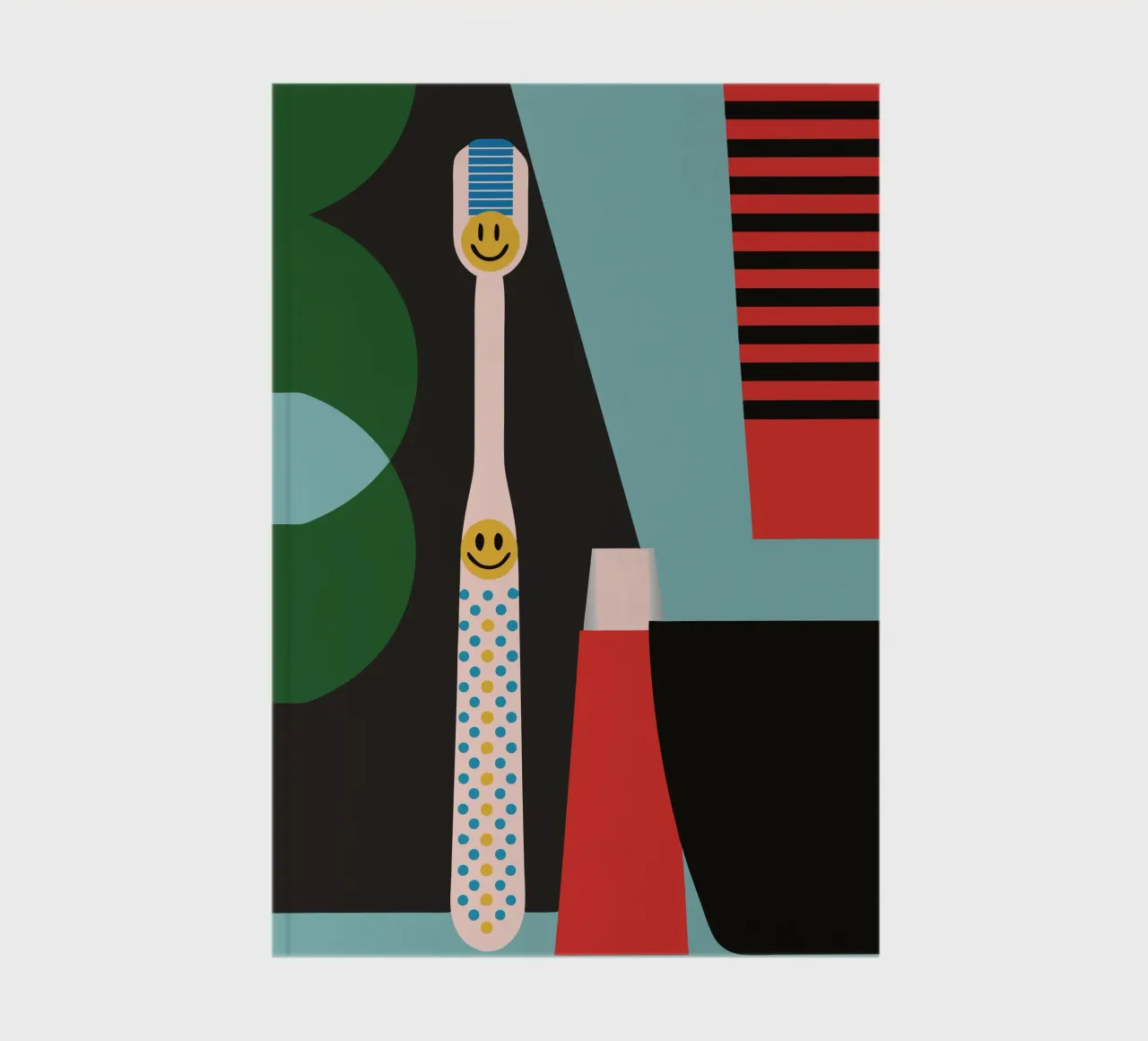 Toothbrush And Toothpaste notebook by LOOK DIFFERENT