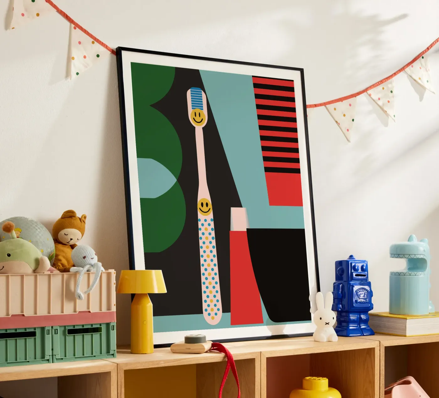 Toothbrush And Toothpaste poster by LOOK DIFFERENT
