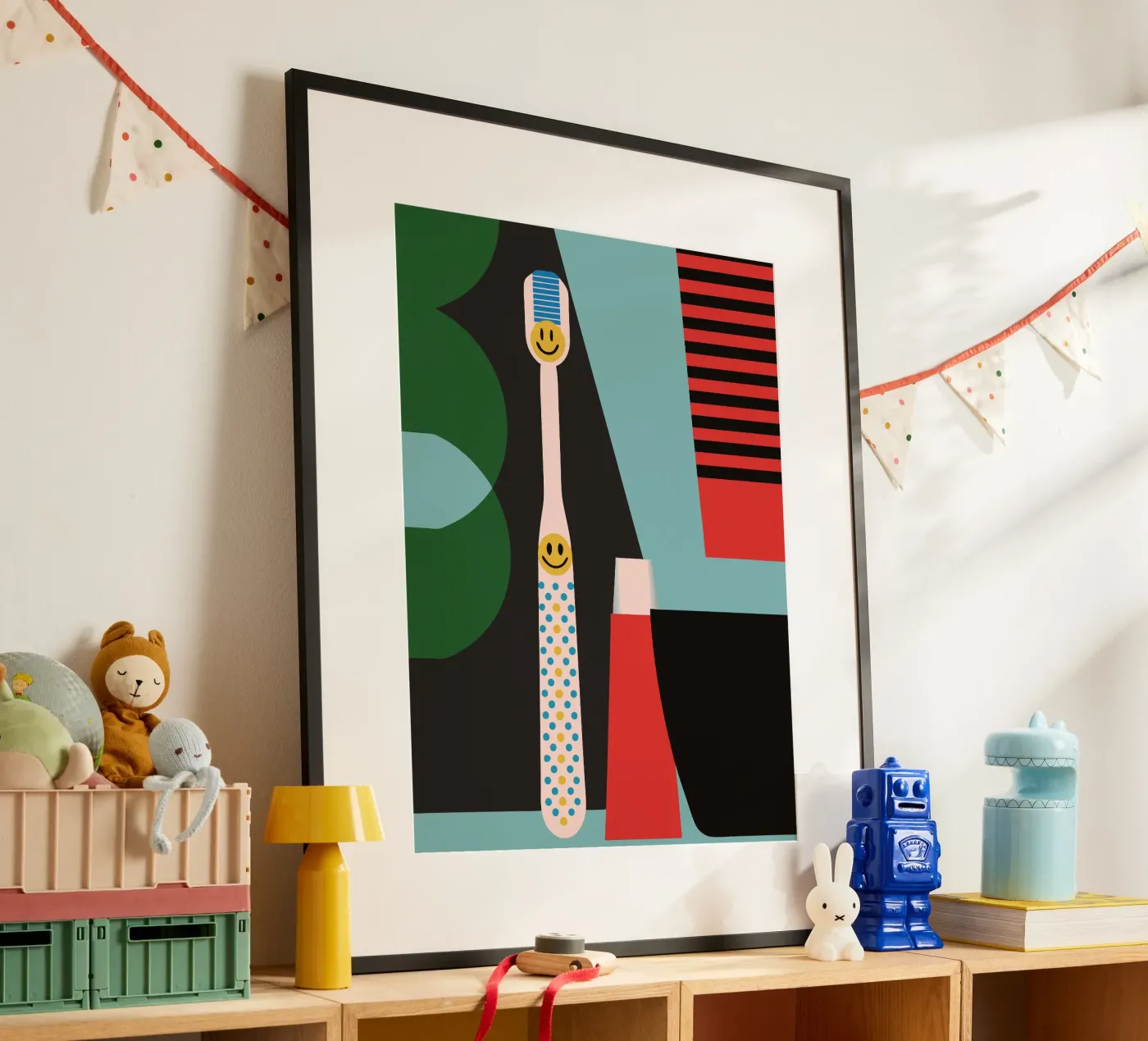 Toothbrush And Toothpaste poster by LOOK DIFFERENT