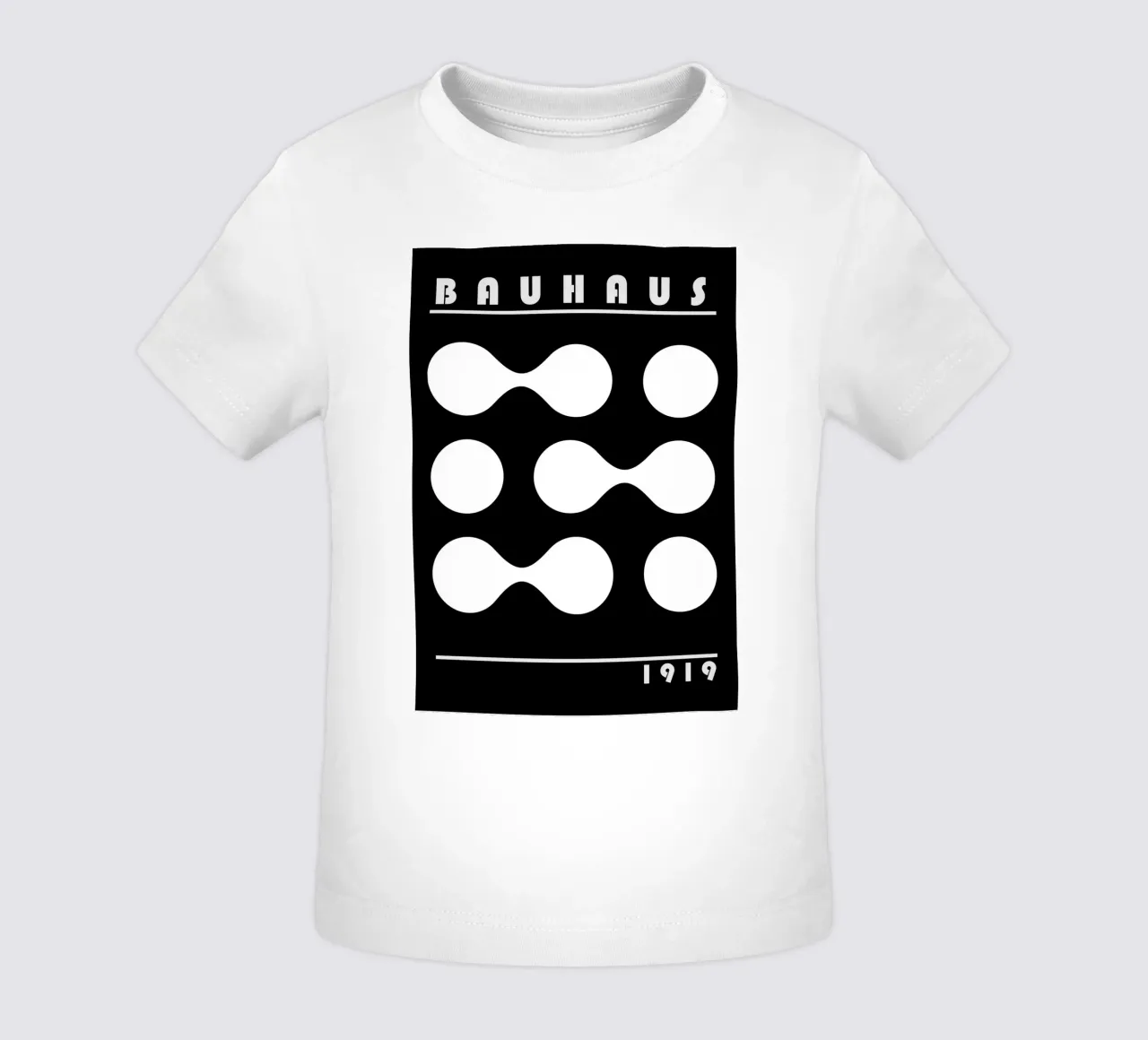 Bauhaus 1919 Forme geometriche Bianco Nero Stampa maglietta neonato da NorwesClub