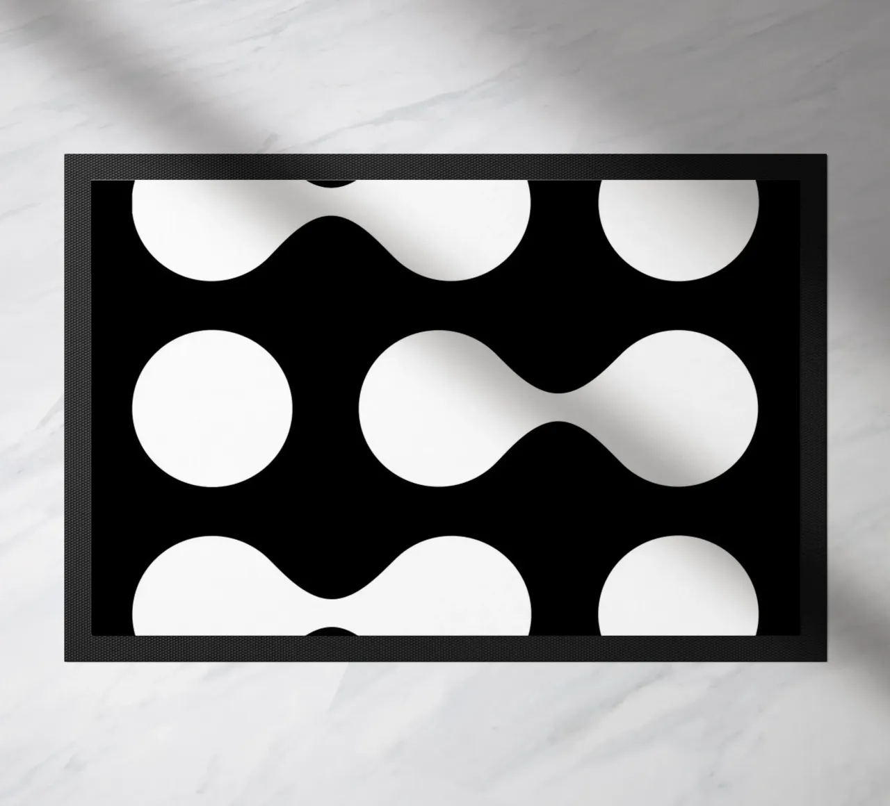 Bauhaus 1919 Forme geometriche Bianco Nero Stampa zerbino da NorwesClub