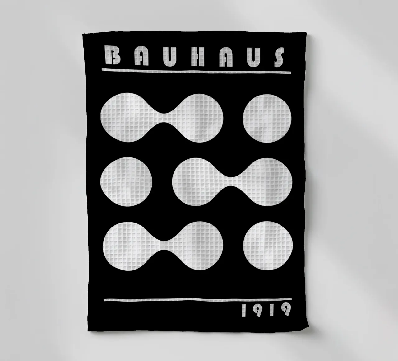 Bauhaus 1919 Forme geometriche Bianco Nero Stampa canovaccio da cucina da NorwesClub